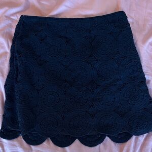 Abercrombie & Fitch Dark Blue Crochet Mini Skirt